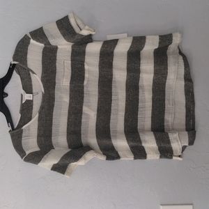 NWT CASLON N LINEN COTTON BLEND GABBY STRIPE TOP